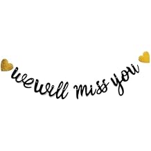 We Will Miss You Banner for Retirement Party Decorations Going Away Party Decor for Coworker, College Send Off, Goodbye Banner, Farewell Sign, Office Leaving Decorations