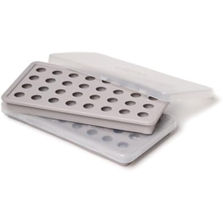 LEVO Gummy and Candy Molds - 3mL Silicone Gummy Trays with Dry-Erase Lid - Set of 2 - Non-Stick Silicone Candy and Chocolate Molds - For Your LEVO Herbal Oil Infusion - Makes 64 Round Gummies