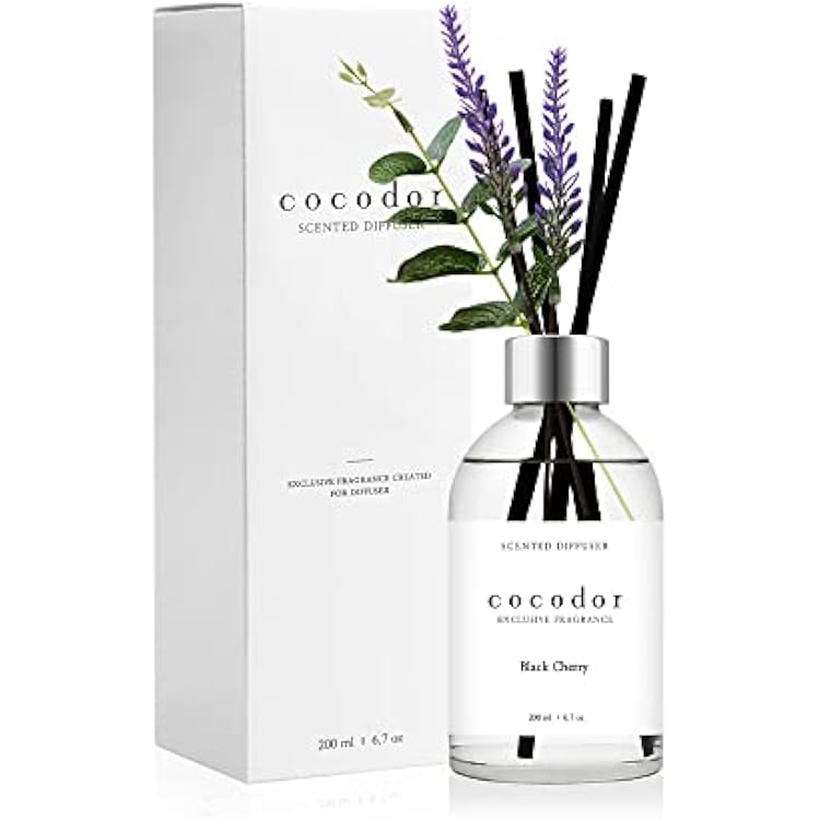 COCODOR White Label Lavender DiffuserBlack Cherry6.7oz200mlHome Decor & Office Decor, Fragrance and Gifts, Aromatherapy