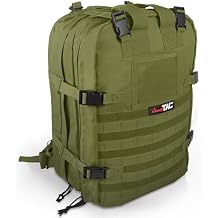 MediTac Deluxe Special Ops Tactical Field Medical Stomp Pack - Largest Backpack for all Gear & Equipment - Olive Drab