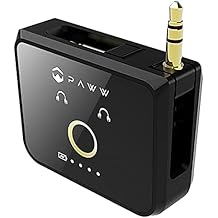 Paww WaveCast Portable Bluetooth 5.0 Audio Transmitter - Fast Charging and Wireless 3.5mm Universal Adapter w/Low Latency - Equipment Link for Audio Receiver, TV, Gaming and Home/Car Music Stereo