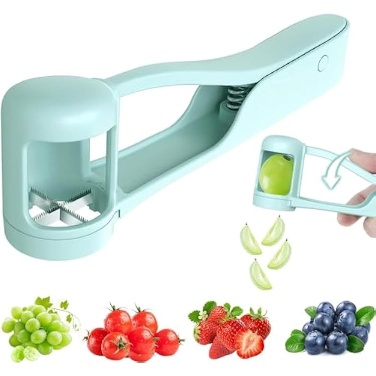 Grape Cutter, Portables Grape Cherry Tomato Strawberry Cutter, Stainless Steel Blade kitchen Gadget Cake Decoration