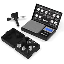 MAXUS Gram Scale 1000g x 0.1g and Precision Calibration Weights Set with Powder Trickler