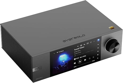 EVERSOLO DMP-A8 Music Streamer,DAP,DAC,Preamp,4GDDR4 64GeMMC AK4191EQAK4499EX,ARC Input,IIS Output,UV Meters,spectrums,Parametric EQ,Pre AMP10dB Analog gain,DSD512 PCM768kHz32bit Black