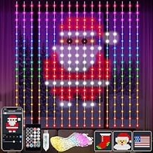 Curtain Lights Plug in, 400 LED Smart Curtain Lights 6.6 x 6.6ft with APP & Remote, Music Sync Programmable Window Hanging Light Dynamic DIY for Indoor Outdoor Bedroom Backdrop Decor