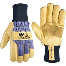 Heavy Duty Grain Pigskin Leather Palm Work Gloves (Wells Lamont 5127)