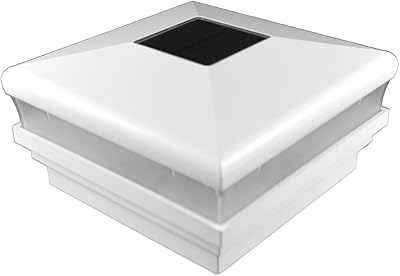 Weatherables | AWCP-SOLNEPTUNE-4 | Neptune Solar Post Cap Light | for A True 4 Inch X 4 Inch Post | White | Lighting