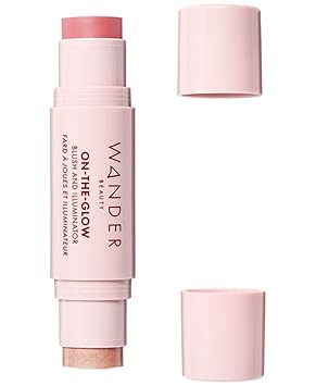 Wander Beauty Womens On-the-Glow Blush & Illuminator, Coral Rose/Glow, Pink, 1 Count