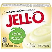 Jell-O Instant Cheesecake Pudding & Pie Filling (3.4 oz Boxes, Pack of 6)