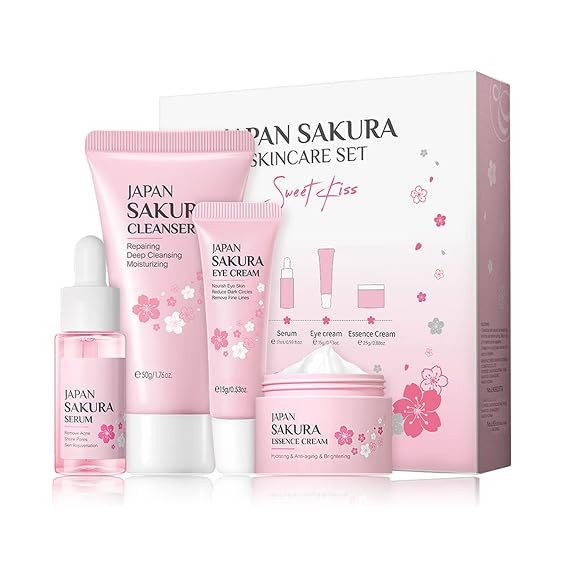 Generic Skin Care Set - Skin Care Sets & Kits - Women Gift Sets with Cleanser,Serum,Eye Cream,essence Cream - Beauty Products For Women - Skin Care Routine Travel Ki
