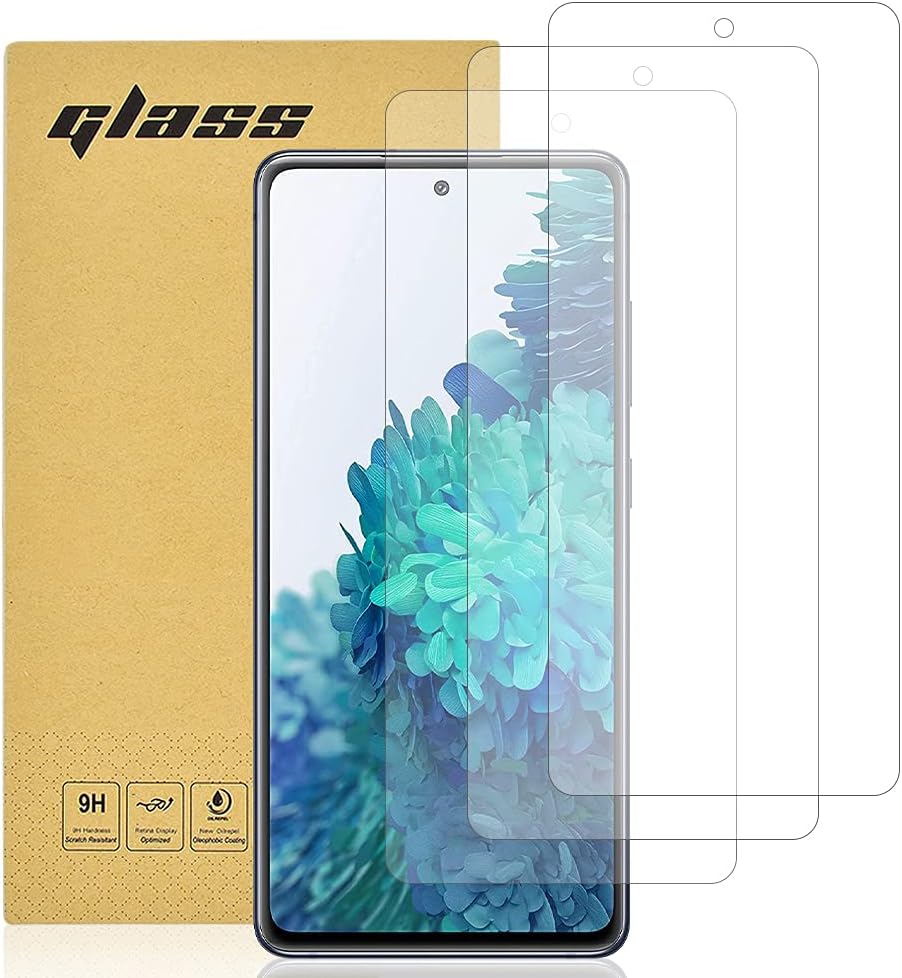 [3-Pack ] Screen Protector for Samsung Galaxy S20 FE, Tempered Glass Film, Film 9h HD 6.5-Inch, [Case Friendly] [Easy Installation] Shatterproof Protectors For S20 FE Screen Protector