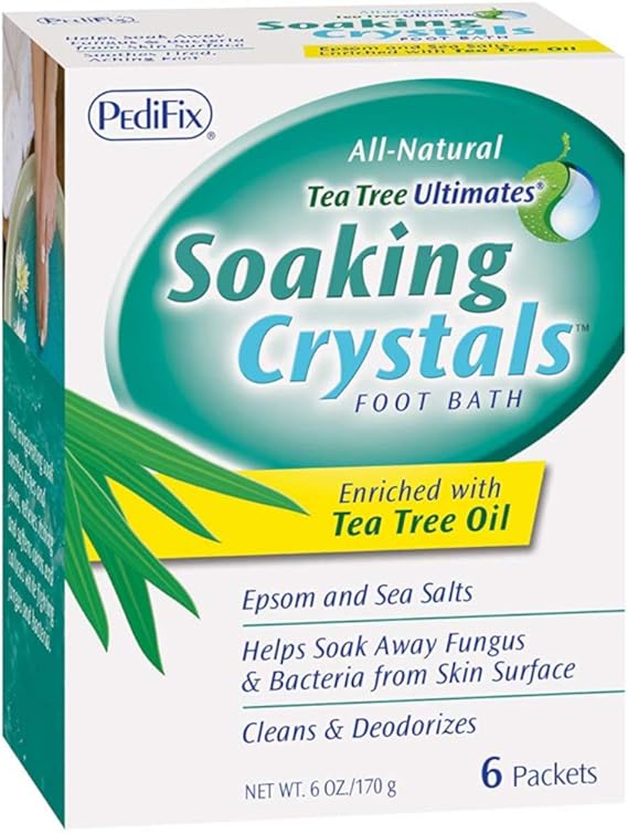 Pedifix Tea Tree Ultimates Soaking Crystals Foot Bath 6 Packets, 1 Ounce each ( Pack of 2 )