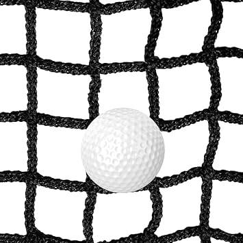 Black Golf Sports Barrier Netting, Heavy Duty Nylon Netting for Backyard Fence Sports Hitting, Knotless Safety Net, Balcony Patio Railing Protective Netting