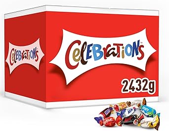 2.4Kg Celebrations Assorted Chocolates and Chocolate Bars, Bulk Chocolate Snack Mix with Biscuits, Ideal for Father s Day Gifts,Summer BBQ and Snacking