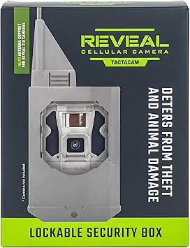 TACTACAM Reveal Security Box Powder-Coated Steel Trail Camera Lock Box, Anti-Theft & Animal Damage Protection, Padlock Compatible, Fits X, X 2.0, X 3.0, Pro 3.0, Ultra, XB, X-Pro