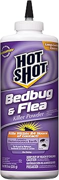Hot Shot Bedbug and Flea Killer Powder, 8-Ounce