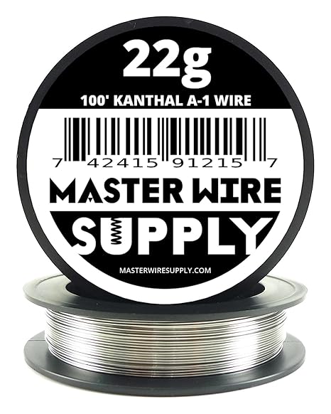Kanthal A1-100' - 22 Gauge Wire - 100ft - 0.65mm - 0.025in - Made in USA - Master Wire Supply